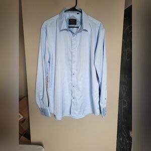 Flex Men's Light Blue Dress Shirt, Size Large